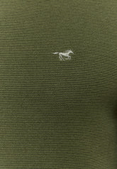 Mustang Elliot Męski Sweter Logo Elegancki Rifle Green 1015472 6514